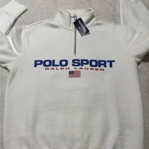 Polo by Ralph Lauren Cream Half-Zip Sweatshirt